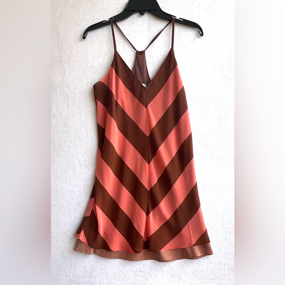 Judith March NWT Chevron Stripe Slip Dress Sz M
